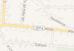 Nová v obci Lužná - mapa ulice