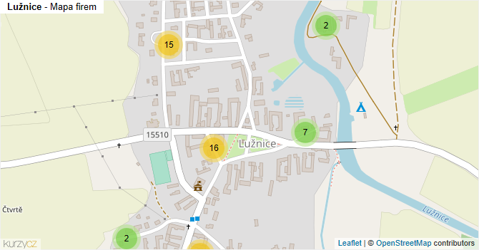 Lužnice - mapa firem