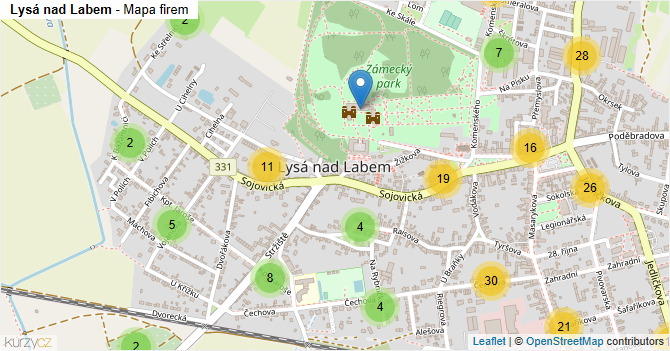 Lysá nad Labem - mapa firem