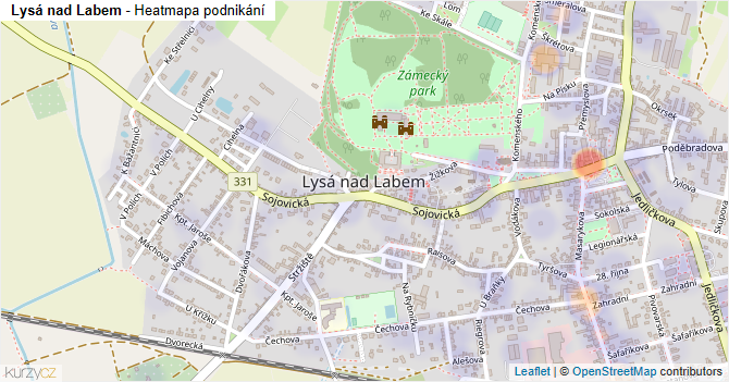 Lysá nad Labem - mapa podnikání