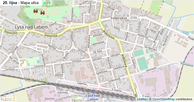 28. října - mapa ulice