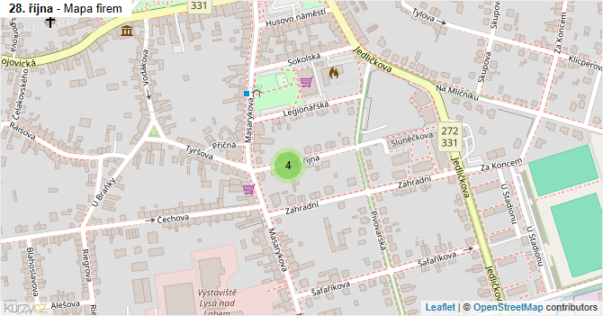 28. října - mapa firem