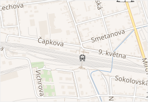 9. května v obci Lysá nad Labem - mapa ulice