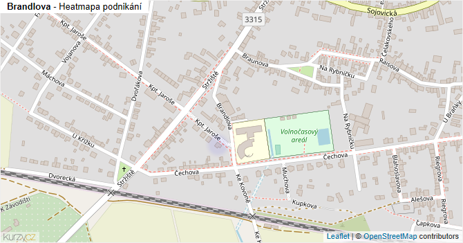Brandlova - mapa podnikání