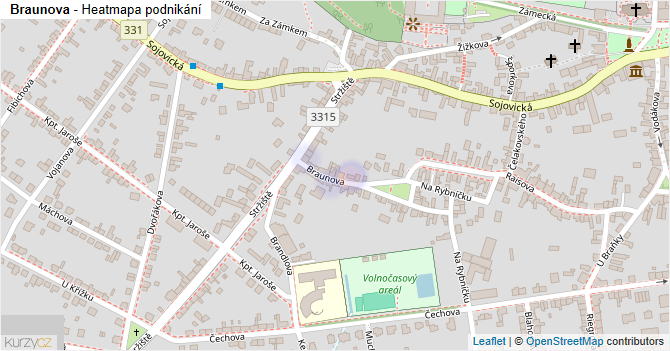 Braunova - mapa podnikání
