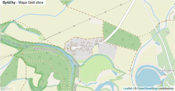 Byšičky - mapa části obce