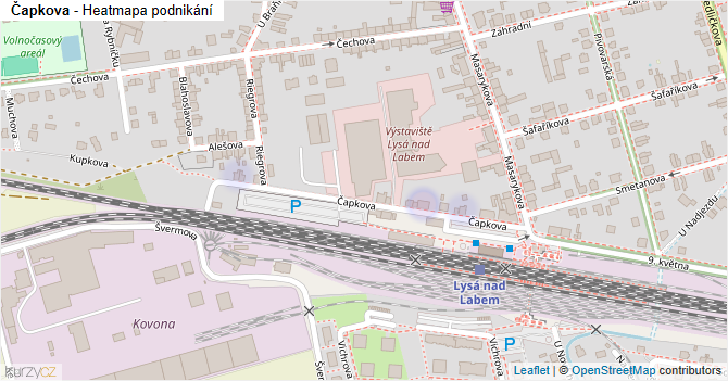 Čapkova - mapa podnikání
