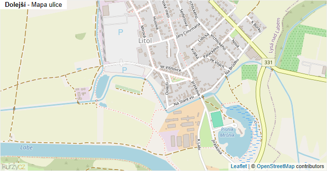 Dolejší - mapa ulice