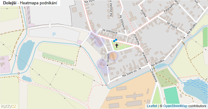 Dolejší - mapa podnikání