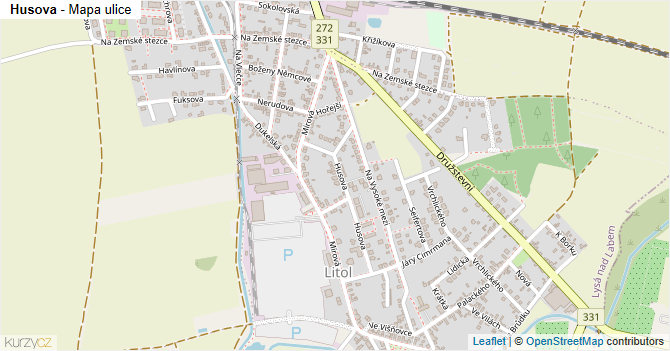 Husova - mapa ulice
