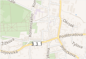 Mladá v obci Lysá nad Labem - mapa ulice