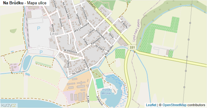 Na Brůdku - mapa ulice