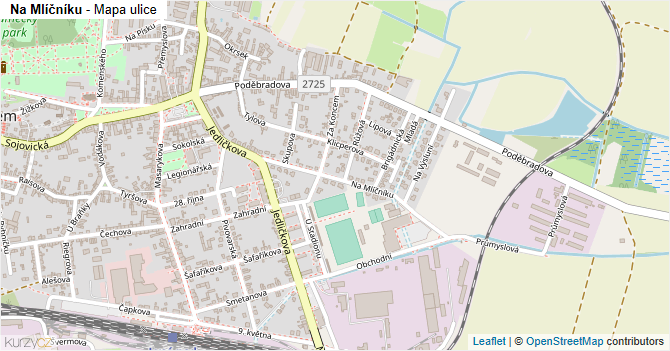 Na Mlíčníku - mapa ulice