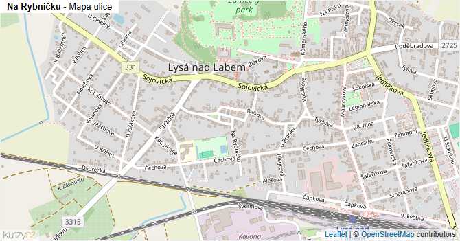 Na Rybníčku - mapa ulice