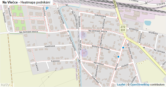 Na Vlečce - mapa podnikání