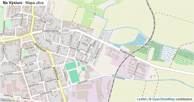 Na Výsluní - mapa ulice