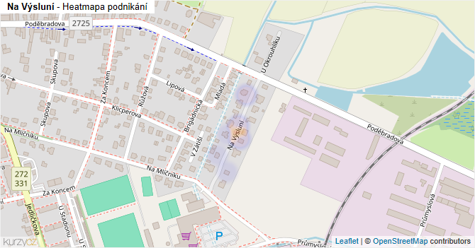 Na Výsluní - mapa podnikání