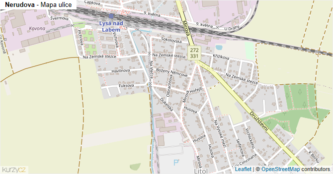 Nerudova - mapa ulice