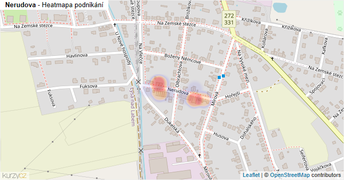 Nerudova - mapa podnikání