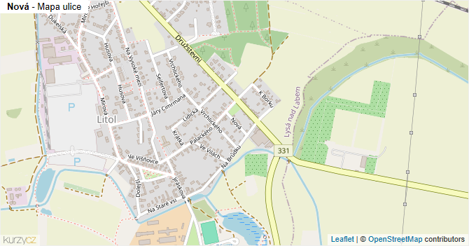Nová - mapa ulice