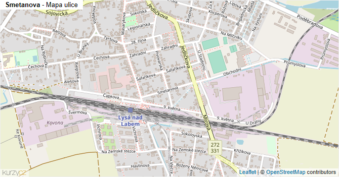 Smetanova - mapa ulice