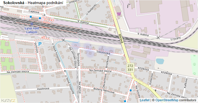 Sokolovská - mapa podnikání