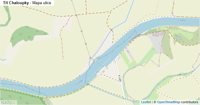 Tři Chaloupky - mapa ulice
