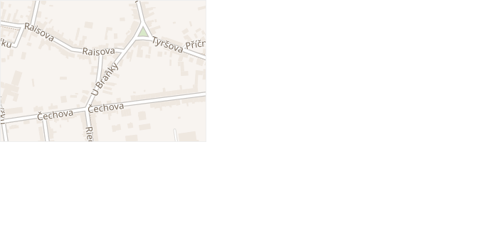 U Braňky v obci Lysá nad Labem - mapa ulice
