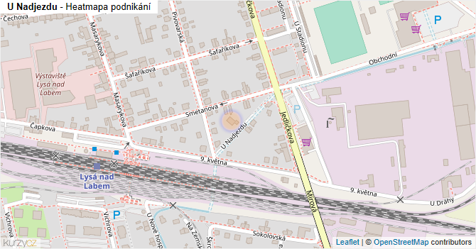 U Nadjezdu - mapa podnikání