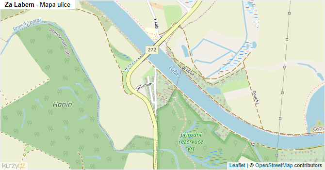 Za Labem - mapa ulice