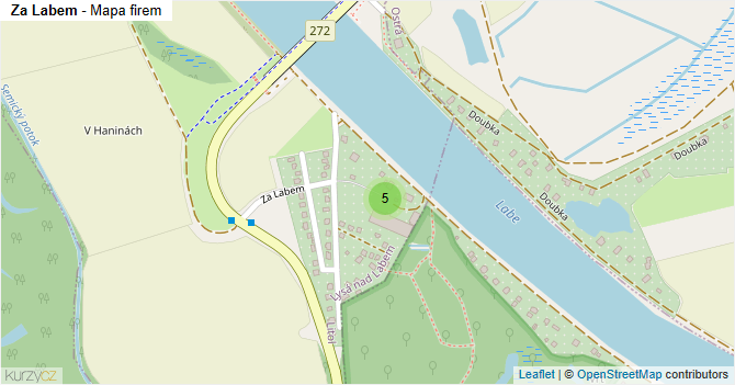 Za Labem - mapa firem