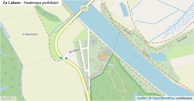 Za Labem - mapa podnikání