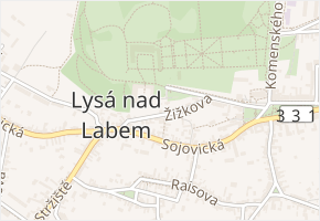 Žižkova v obci Lysá nad Labem - mapa ulice