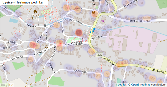 Lysice - mapa podnikání