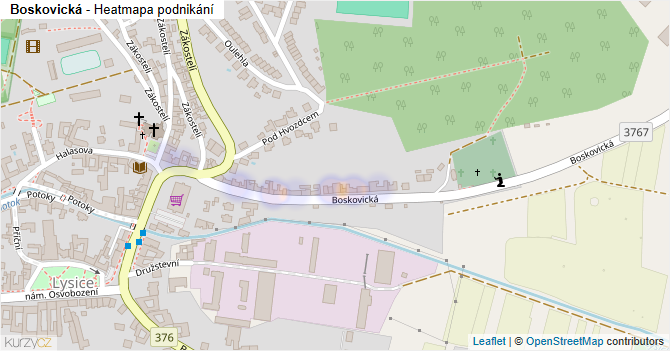 Boskovická - mapa podnikání
