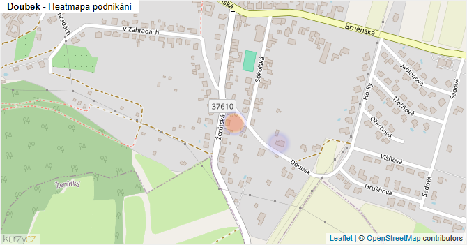 Doubek - mapa podnikání