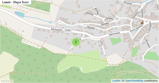 Lesní - mapa firem