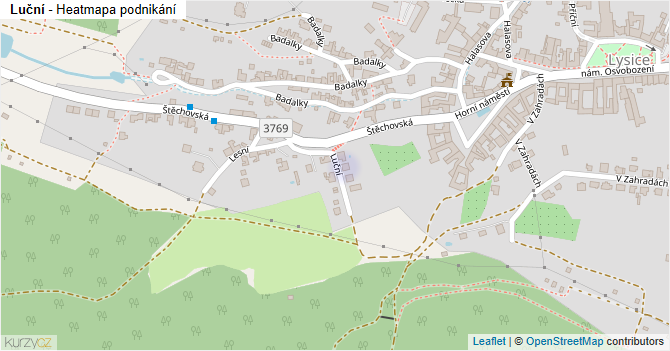 Luční - mapa podnikání