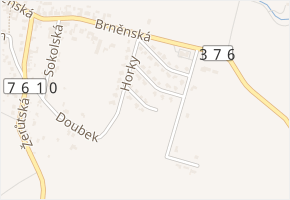 Ořechová v obci Lysice - mapa ulice