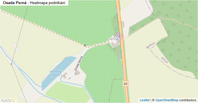 Osada Perná - mapa podnikání