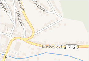 Pod Hvozdcem v obci Lysice - mapa ulice