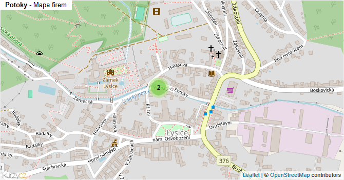 Potoky - mapa firem