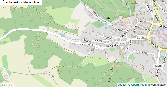 Štěchovská - mapa ulice