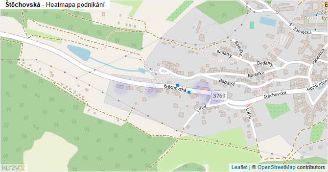 Štěchovská - mapa podnikání