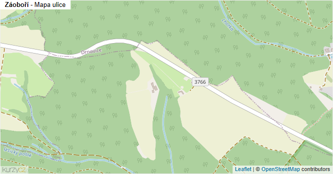 Záoboří - mapa ulice
