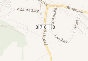 Žerůtská v obci Lysice - mapa ulice