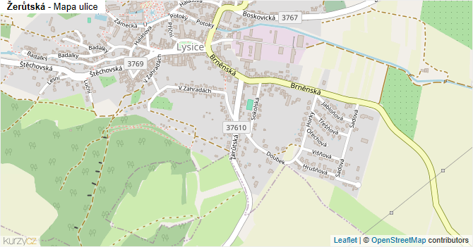 Žerůtská - mapa ulice