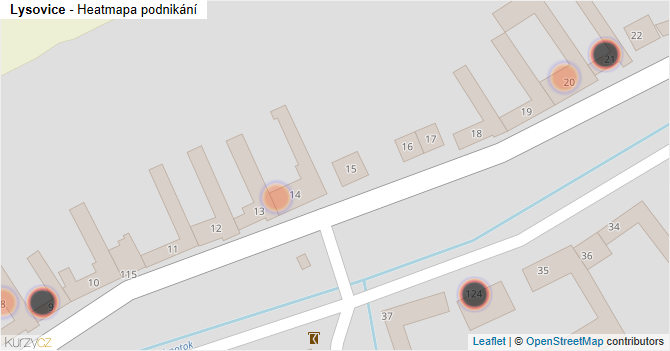 Lysovice - mapa podnikání