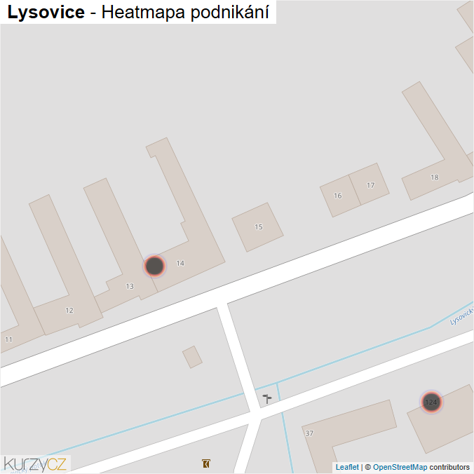 Mapa Lysovice - Firmy v obci.