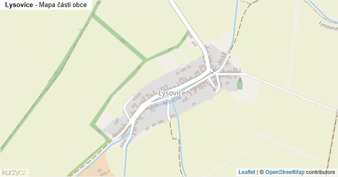 Lysovice - mapa části obce